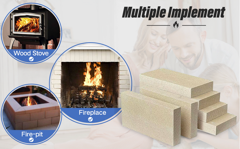 Durable Fire Brick Panels for Fireplaces and High-Temperature Applications