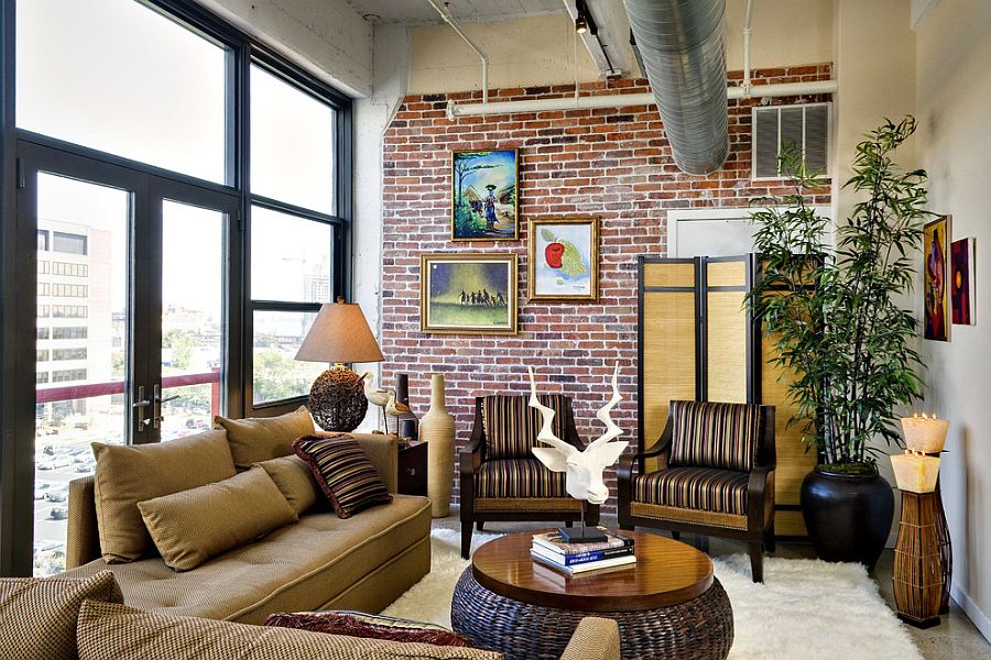 How to Style Your Living Room with a Brick Accent Wall