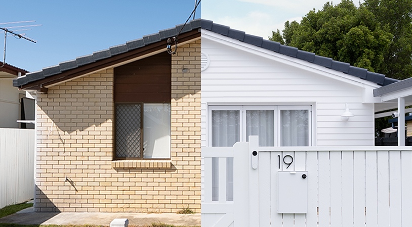 cladding over brick