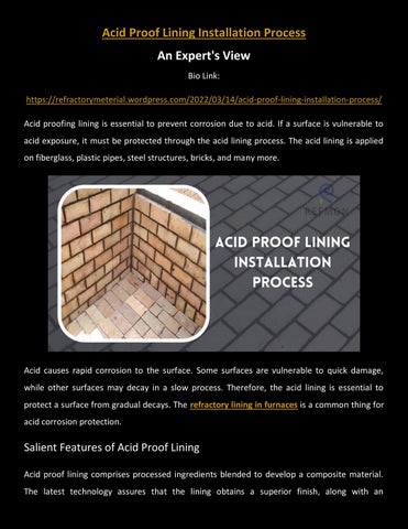 Acid Proof Bricks Installation:  Tips and Tricks