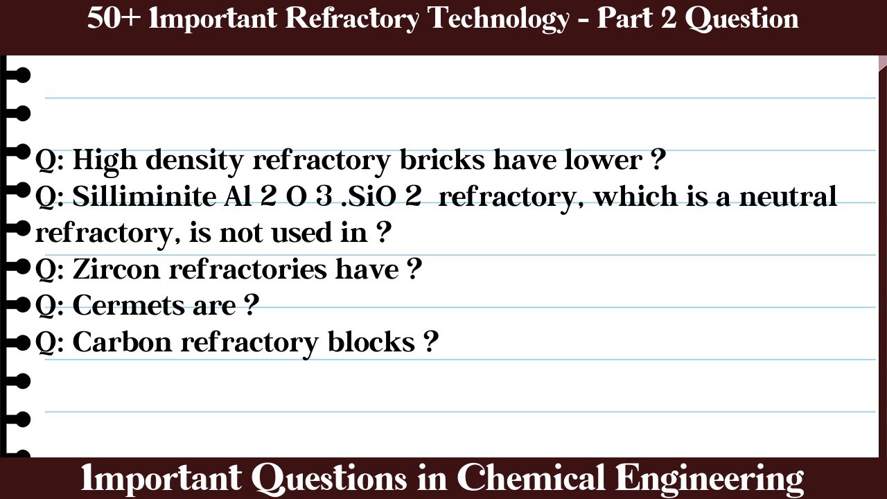 Refractory Bricks Are Used for MCQ: What You Need to Know