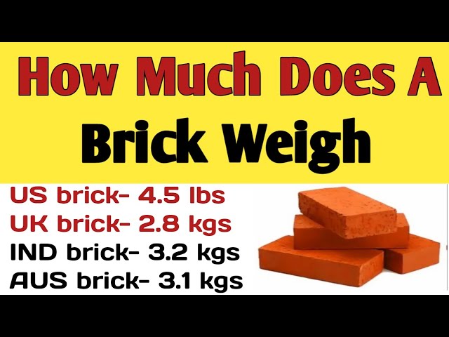 Whats the Average Weight of a Brick? Find Out the Weight of Different Brick Types!