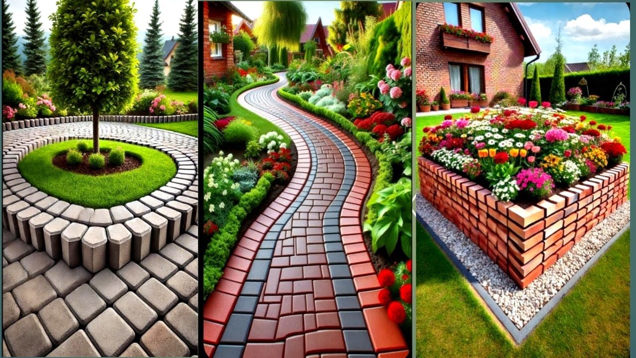 Half moon bricks ideas for garden. (Check these easy design tips)