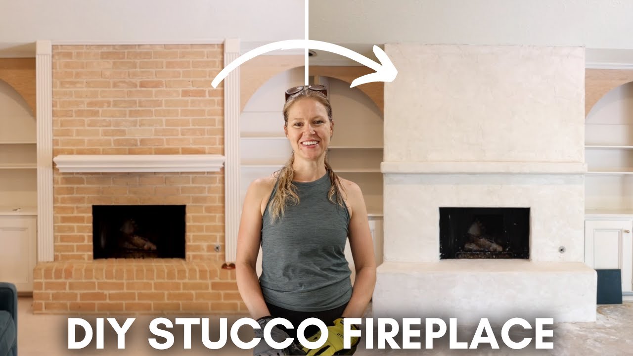 Plaster a Brick Fireplace: Before & After (Amazing Changes)