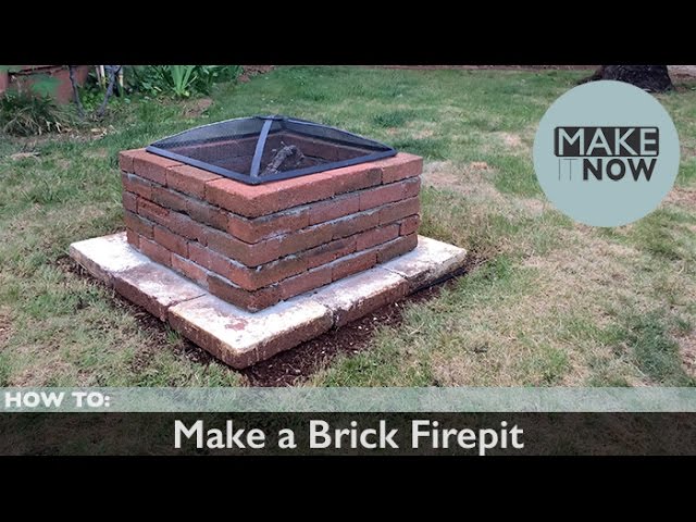 how to make a fire pit out of bricks